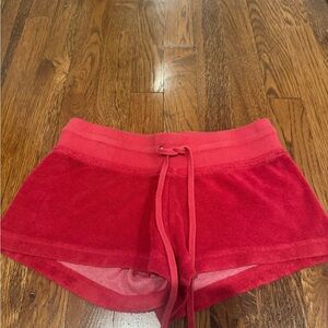 Hard Tail  Red Terry Cloth Lounge Shorts